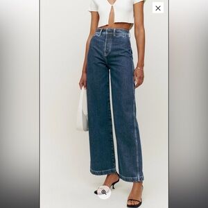 Reformation Logan Ultra High Rise Wide Leg Jeans Size 25